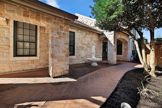 view of patio / terrace with fence