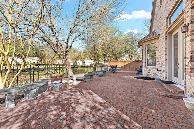 view of patio / terrace featuring a fenced backyard