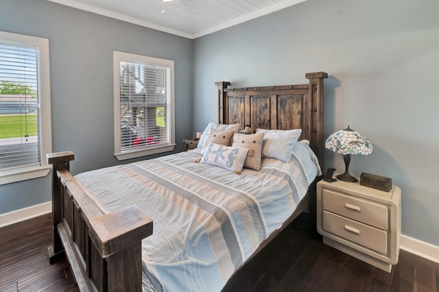 11 Enchanted Ln, Port Alto, TX 77979 - bedroom featuring crown molding and dark wood-style flooring