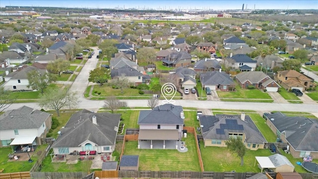 drone / aerial view with a residential view