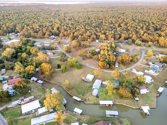 bird's eye view with a view of trees and a residential view