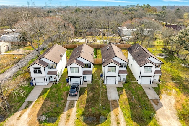 aerial view featuring a residential view