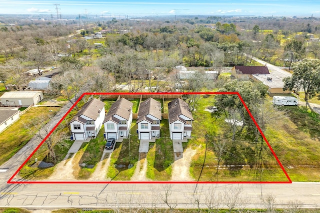 birds eye view of property featuring a residential view