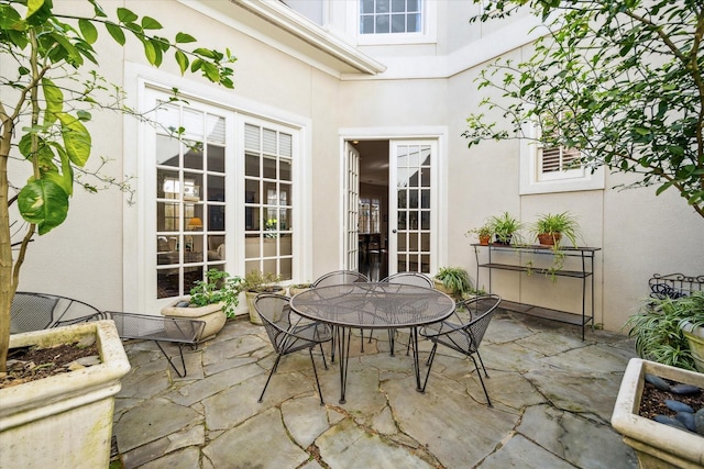 view of patio with outdoor dining area