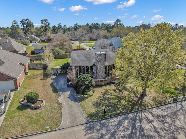 birds eye view of property featuring a residential view