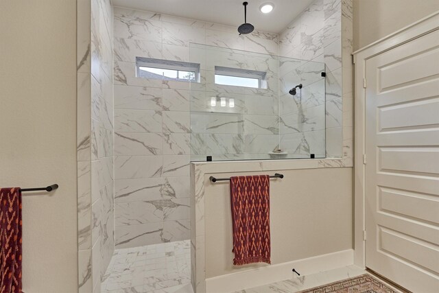 bathroom featuring a walk in shower