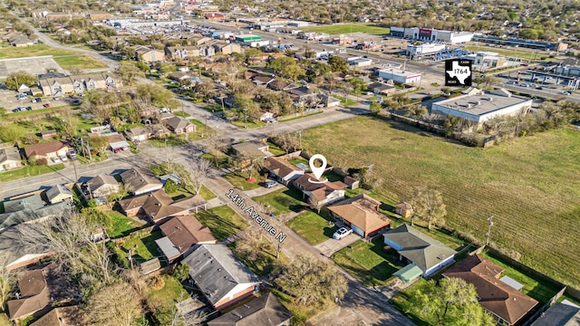 aerial view featuring a residential view