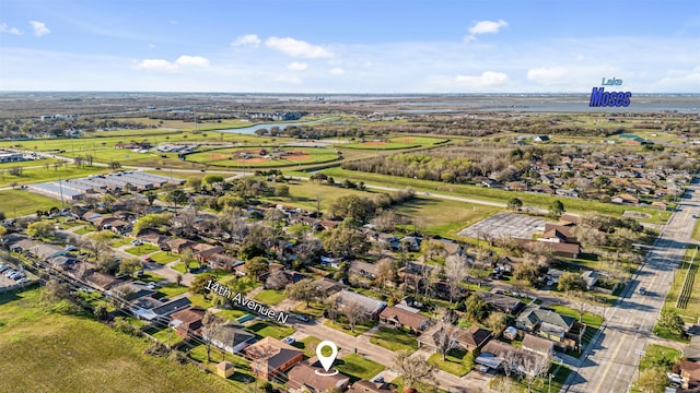 drone / aerial view with a residential view