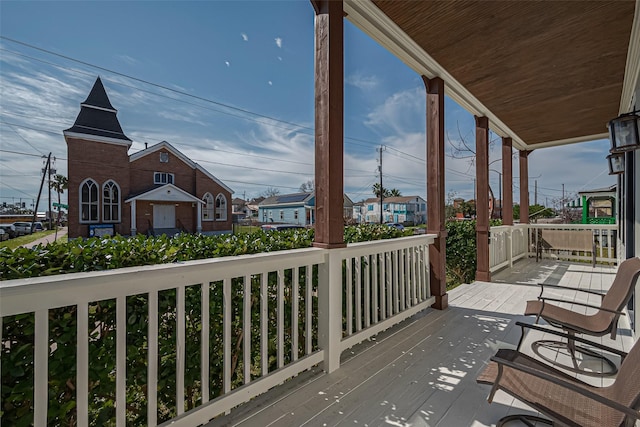 balcony featuring a residential view