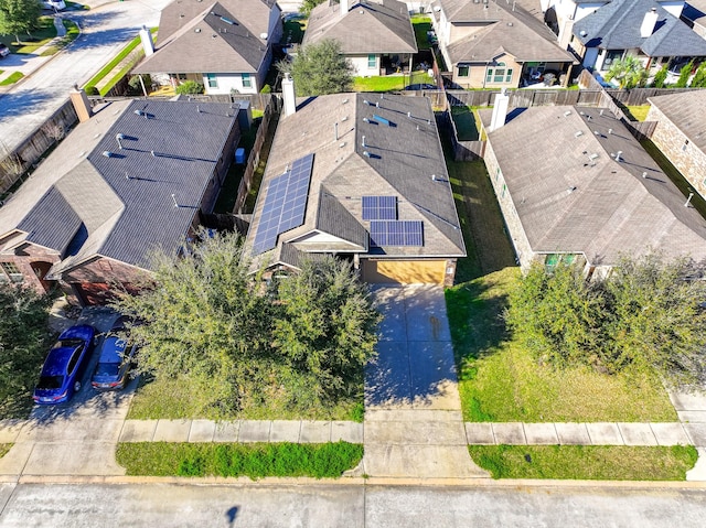 aerial view with a residential view