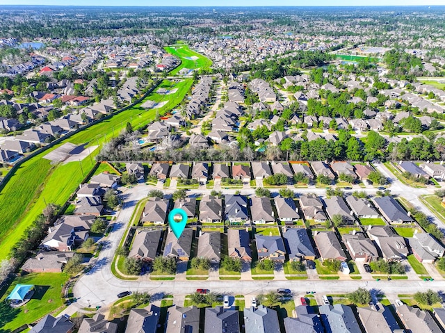 aerial view featuring a residential view