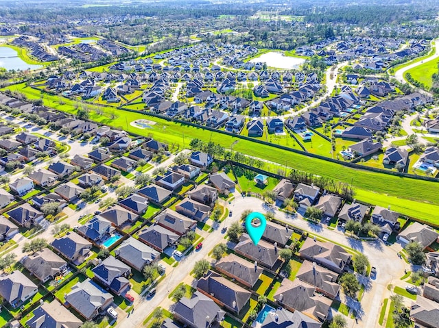 bird's eye view with a residential view