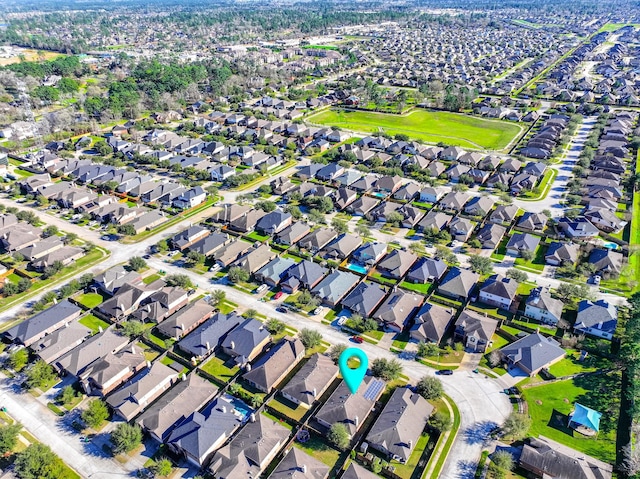 drone / aerial view featuring a residential view