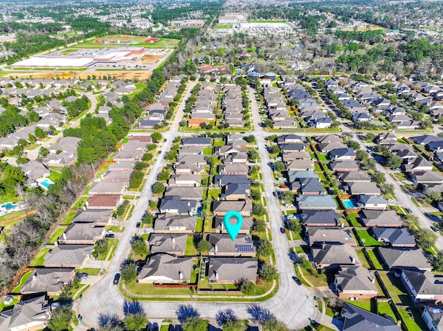 aerial view featuring a residential view