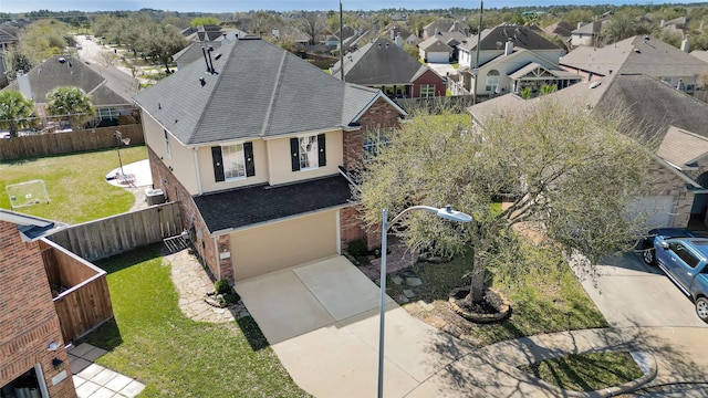 aerial view featuring a residential view