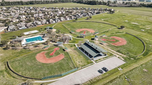 bird's eye view featuring a residential view