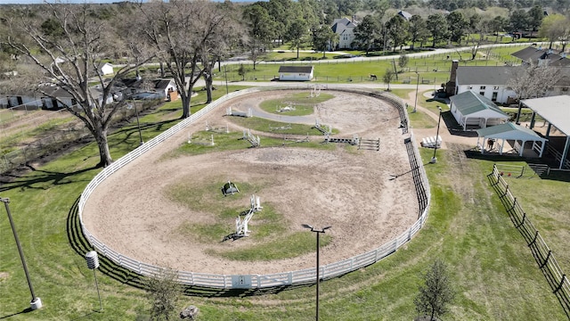 bird's eye view featuring a rural view