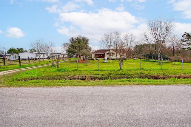 view of street featuring a rural view