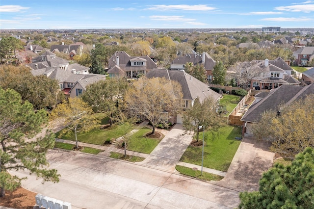 aerial view featuring a residential view