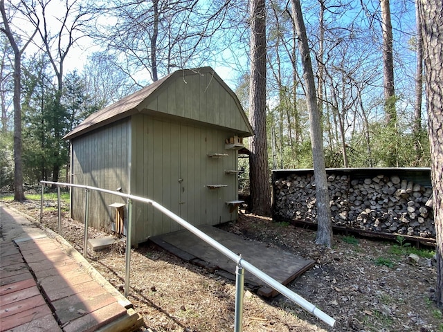 view of shed