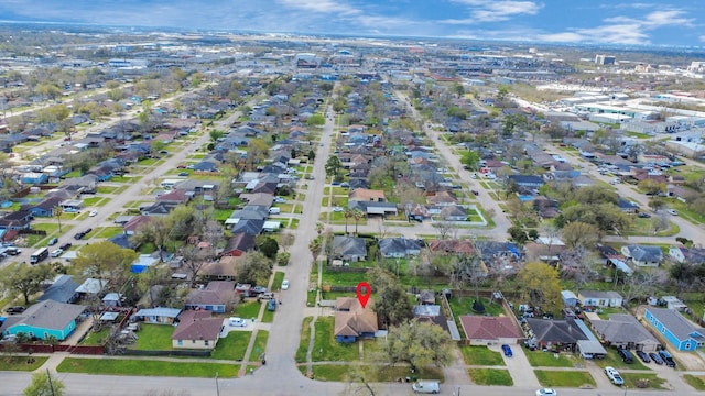 aerial view with a residential view