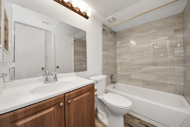 10555 Turtlewood Ct Unit 1510, Houston, TX 77072 - full bath featuring toilet, shower / bath combination, vanity, and visible vents