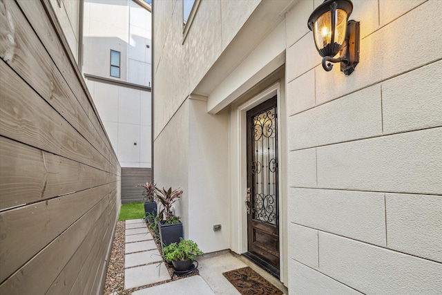 view of doorway to property