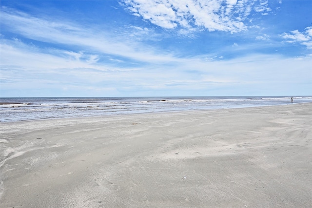 property view of water with a beach view