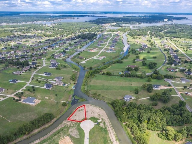 299 Peninsula Point Dr, Montgomery, TX 77356 - aerial view of property's location with a large body of water and property parcel outlined