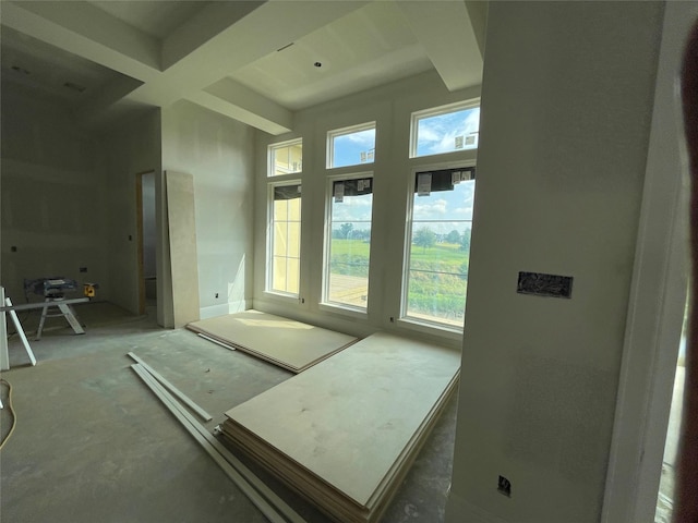 299 Peninsula Point Dr, Montgomery, TX 77356 - spare room featuring beam ceiling