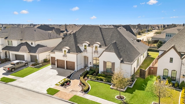 drone / aerial view with a residential view