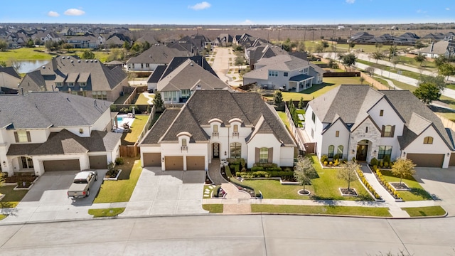 bird's eye view with a residential view