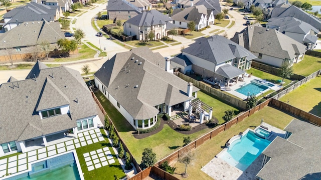 birds eye view of property featuring a residential view