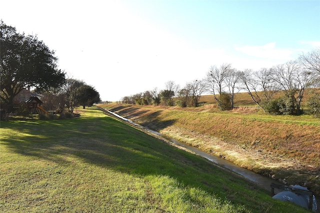 view of street with a rural view