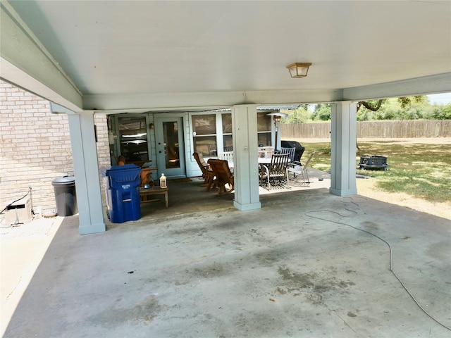 view of patio with fence