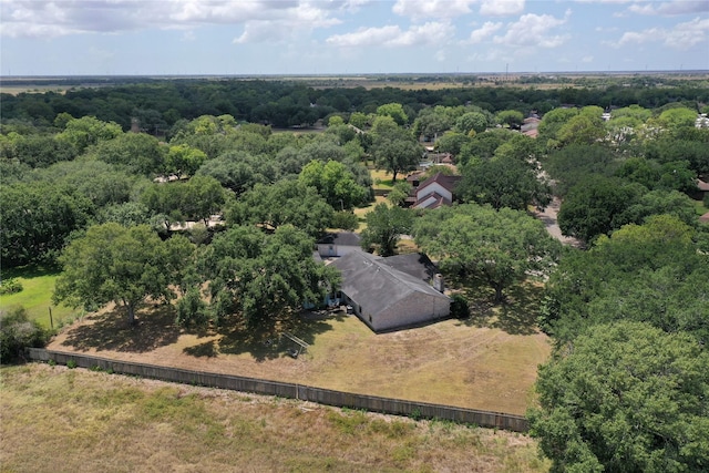 drone / aerial view with a forest view