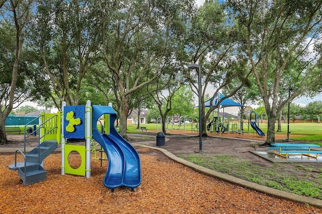 view of community jungle gym