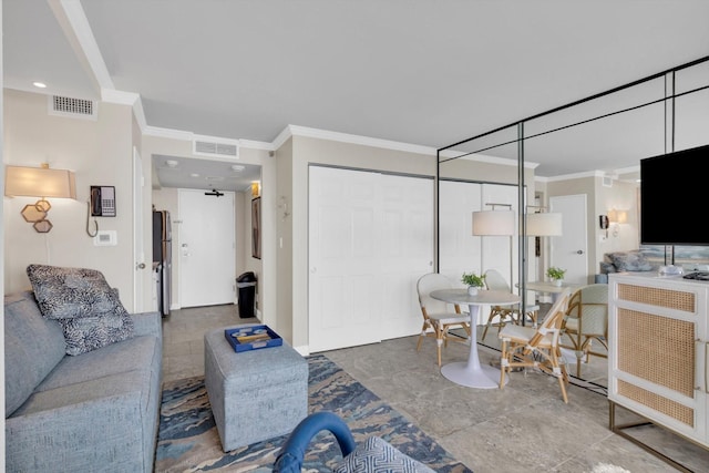 5220 Seawall Blvd Unit 537A, Galveston, TX 77551 - living area featuring ornamental molding