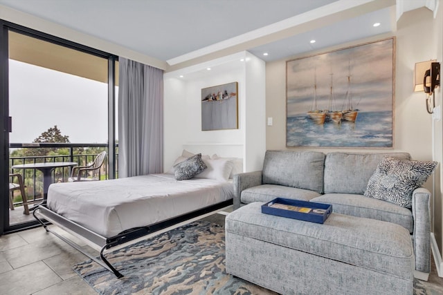 5220 Seawall Blvd Unit 537A, Galveston, TX 77551 - bedroom featuring recessed lighting and access to outside
