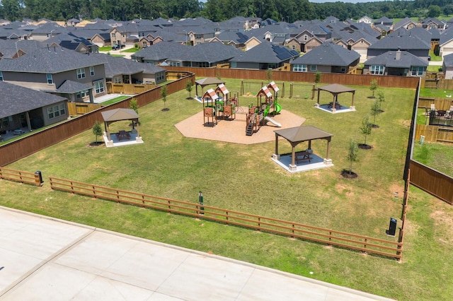 birds eye view of property featuring a residential view