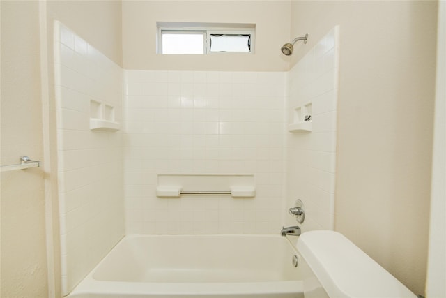 full bath featuring toilet and shower / washtub combination