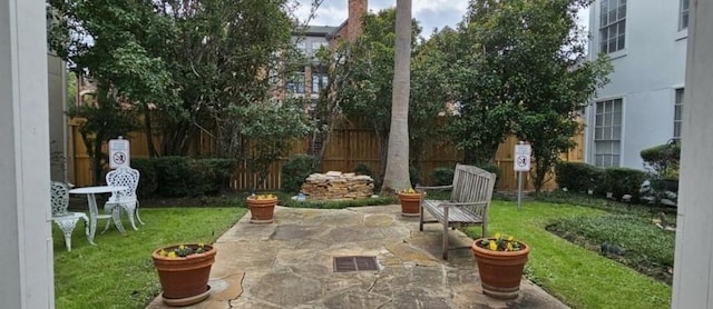 view of patio / terrace with fence