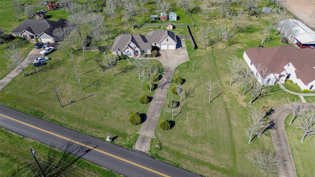 drone / aerial view with a residential view