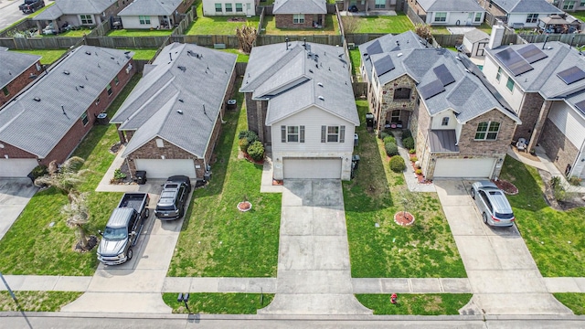 bird's eye view with a residential view