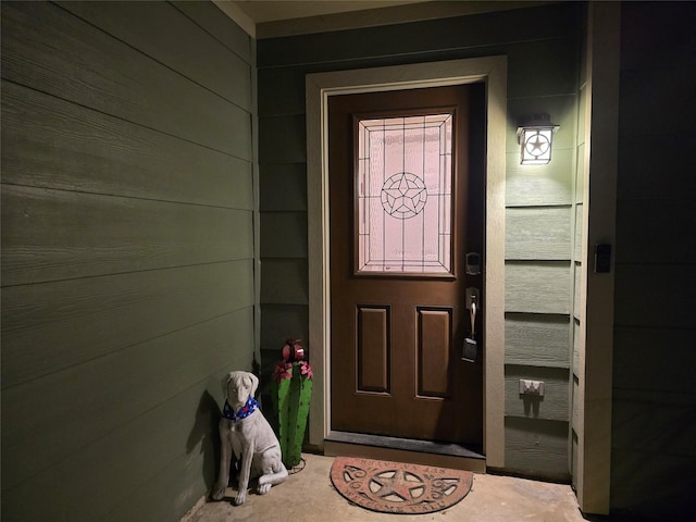 view of doorway to property