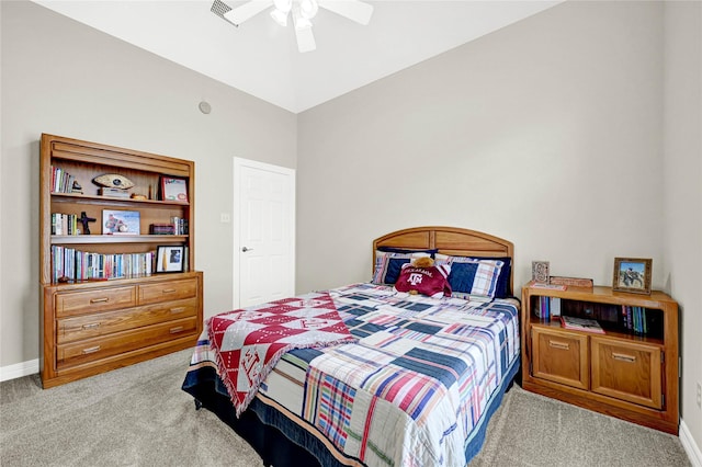 7419 Place Vendome, Spring, TX 77379 - bedroom featuring carpet, baseboards, and a ceiling fan