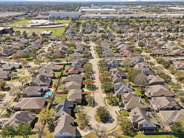 aerial view featuring a residential view