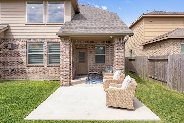 view of patio with fence