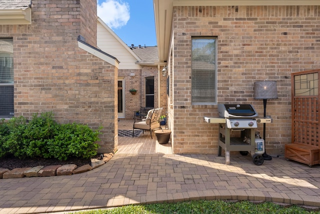 view of patio / terrace with area for grilling