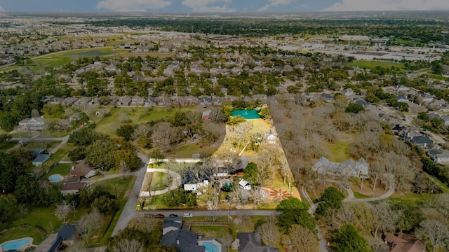 aerial view with a residential view